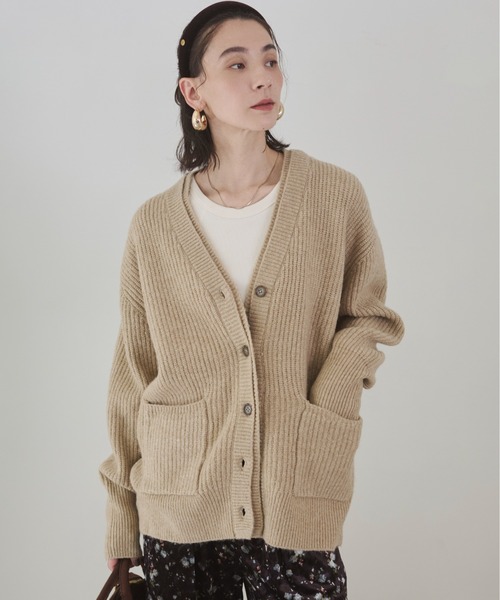 「ANGIE」 ニットカーディガン FREE オレンジ レディース_画像4