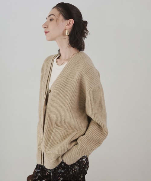 「ANGIE」 ニットカーディガン FREE オレンジ レディース_画像5