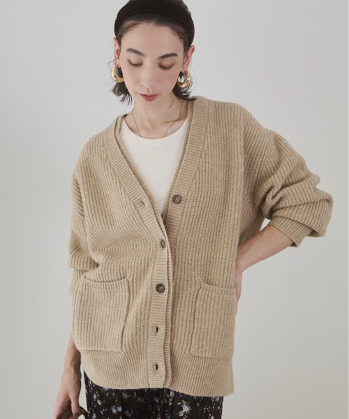 「ANGIE」 ニットカーディガン FREE オレンジ レディース_画像8