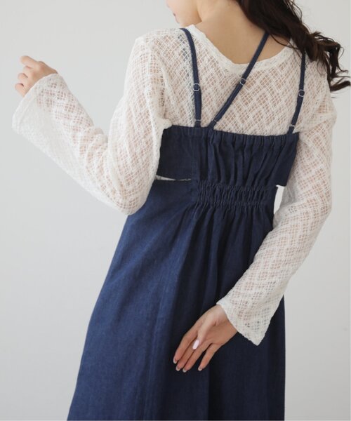 「RAY CASSIN」 キャミソールワンピース FREE ネイビー レディース_画像8