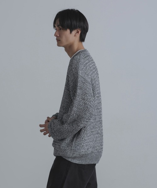 「NANO universe」 長袖ニット S ブラウン メンズ_画像5