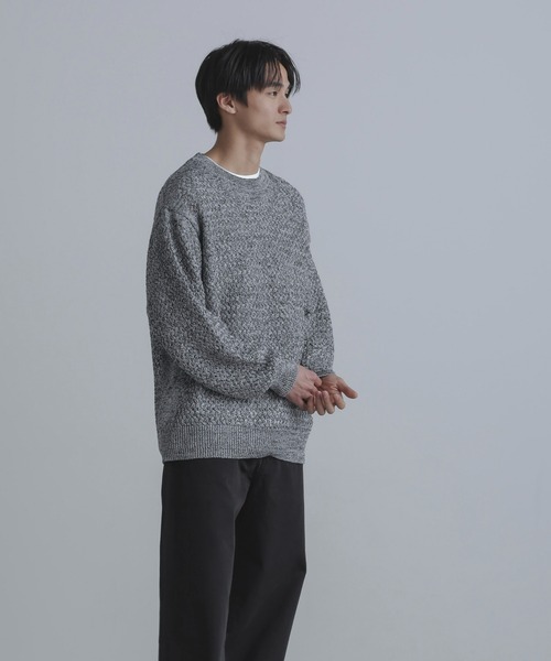 「NANO universe」 長袖ニット S ブラウン メンズ_画像10