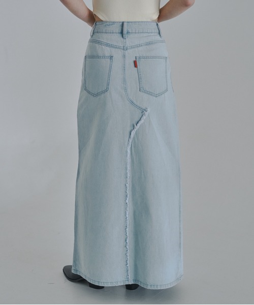 「JUST A NOON」 デニムスカート SMALL ライトブルー レディース_画像5