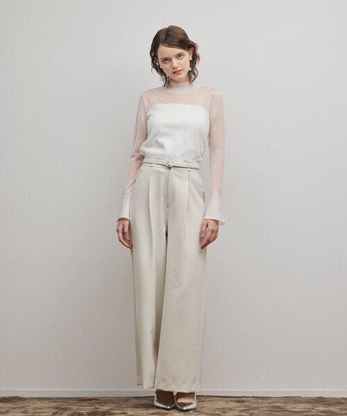 ★グレースコンチネンタル　シャーリングシアーニットトップ シアーニットトップ / GRACE CONTINENTAL | GRACE CONTINENTAL