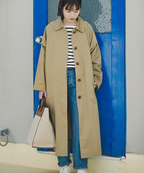 [haco!] [que made me] пальто с отложным воротником MEDIUM бежевый женский 