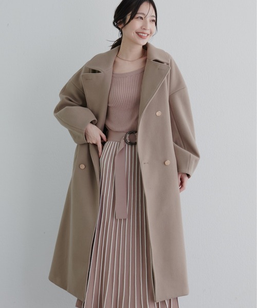 「natural couture」 ニットワンピース FREE ネイビー レディース_画像3