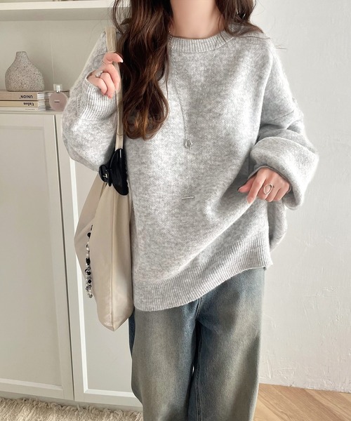 「classicalelf」 長袖ニット MEDIUM チャコール レディース_画像3