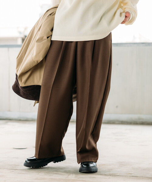 「FREAK'S STORE」 スラックス MEDIUM ブラウン メンズ_画像3