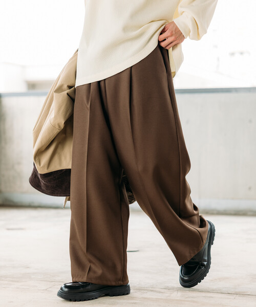 「FREAK'S STORE」 スラックス MEDIUM ブラウン メンズ_画像4