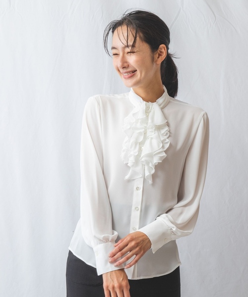 「NARACAMICIE」 長袖ブラウス 1 レッド レディース_画像7