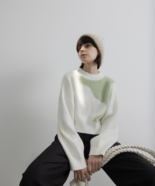 「EKCOOKIES」 長袖ニット M ホワイト レディース_画像8