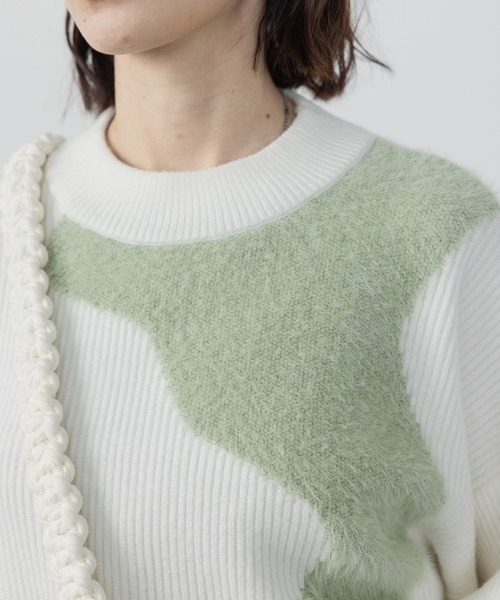 「EKCOOKIES」 長袖ニット M ホワイト レディース_画像9