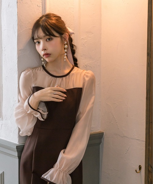 「OLIVE des OLIVE」 半袖ワンピース FREE ブラック レディース_画像7