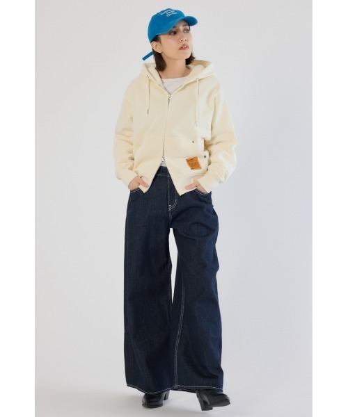 ジーンズ デニム デニムパンツ ビッグリボンデニムパンツ レディースの画像