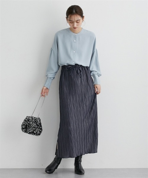 「nissen」 「la-beu」長袖ブラウス M ベージュ レディース_画像4