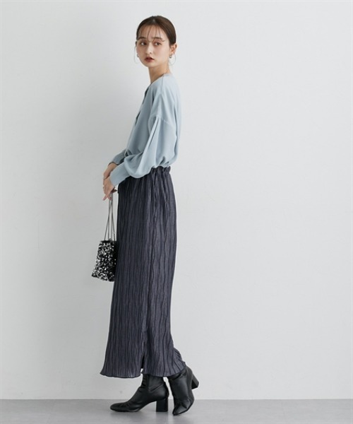 「nissen」 「la-beu」長袖ブラウス M ベージュ レディース_画像5