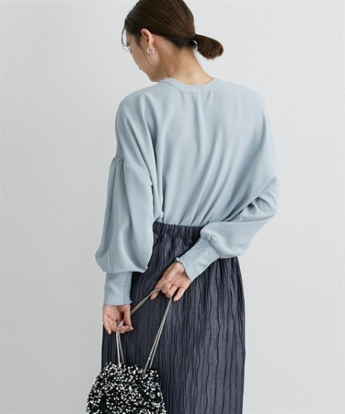 「nissen」 「la-beu」長袖ブラウス M ベージュ レディース_画像6