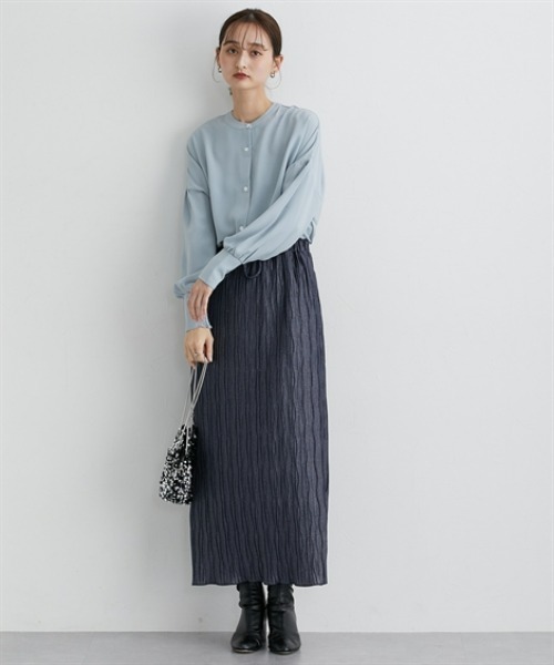 「nissen」 「la-beu」長袖ブラウス M ベージュ レディース_画像9