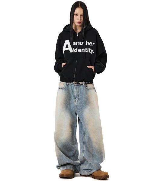 OY グレー パーカー OY（オーワイ） パーカー HEART GRAFFITI SPRAY HOODIE ZIP UP/ハート