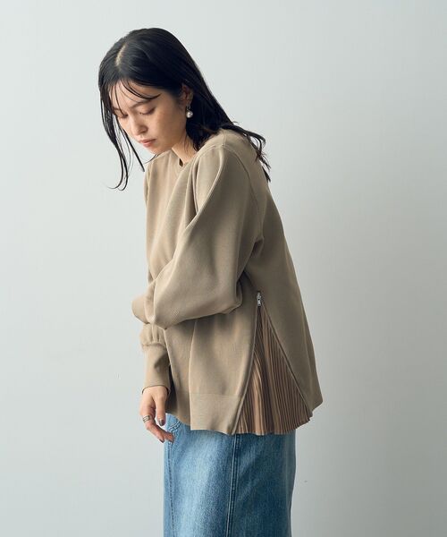 「YECCA VECCA」 長袖ニット FREE ベージュ レディース_画像2