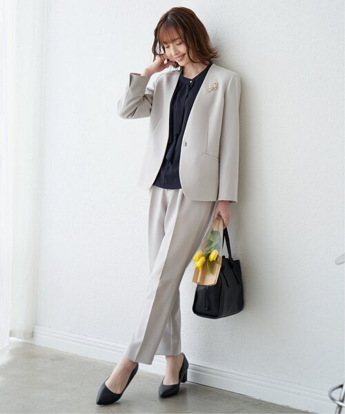 「IKKA LOUNGE」 ノーカラージャケット M ブラック レディース_画像5