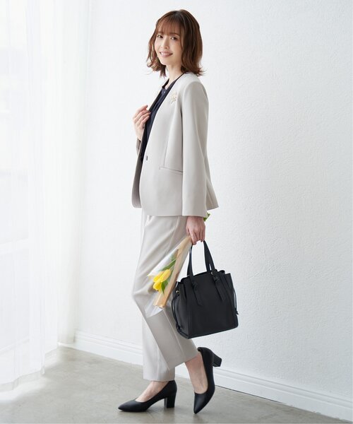 「IKKA LOUNGE」 ノーカラージャケット M ブラック レディース_画像7