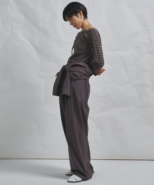 ウィムガゼット 23SS Vバックシャンカットソー ニット 半袖 ボーダー F Whim Gazette】半袖Vバックシャンカットソー2023SS - メルカリ