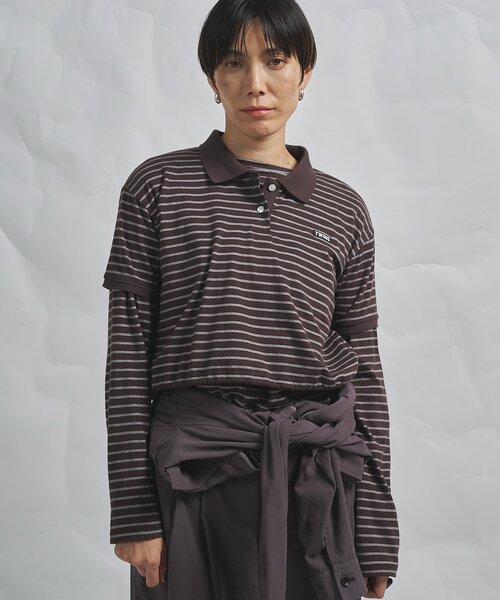 ウィムガゼット 23SS Vバックシャンカットソー ニット 半袖 ボーダー F Whim Gazette】半袖Vバックシャンカットソー2023SS - メルカリ