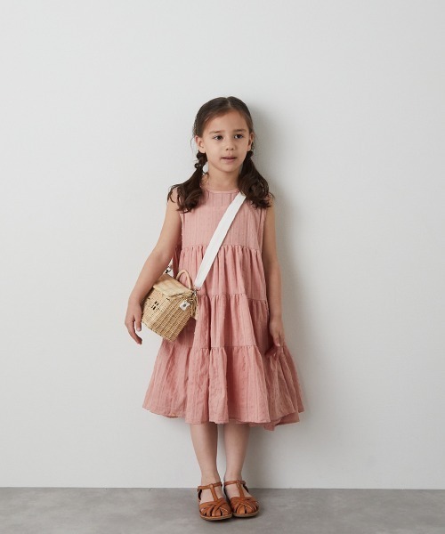 「riziere」 「KIDS」ノースリーブワンピース 90 ピンク キッズ_画像2