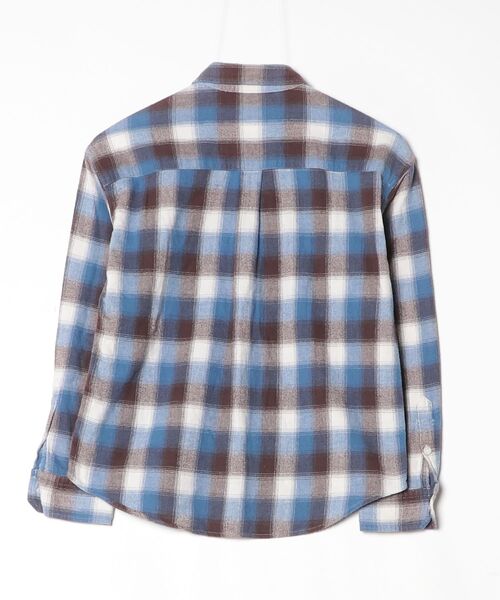 「PHEENY」 チェック柄長袖シャツ FREE ブラウン レディース_画像2