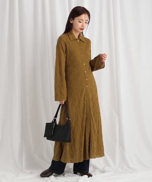 「mysty woman」 長袖ワンピース FREE ブラック レディース_画像2