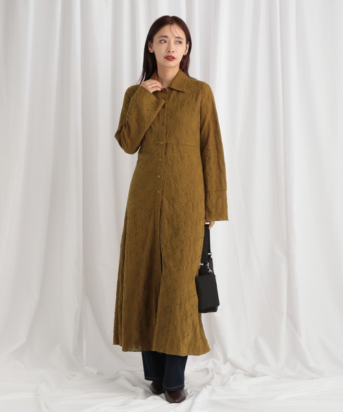 「mysty woman」 長袖ワンピース FREE ブラック レディース_画像4