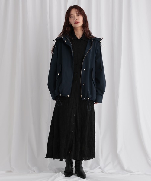 「mysty woman」 長袖ワンピース FREE ブラック レディース_画像6