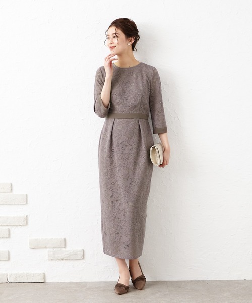 「AIMER」 7分袖ワンピース MEDIUM ブルー レディース_画像3