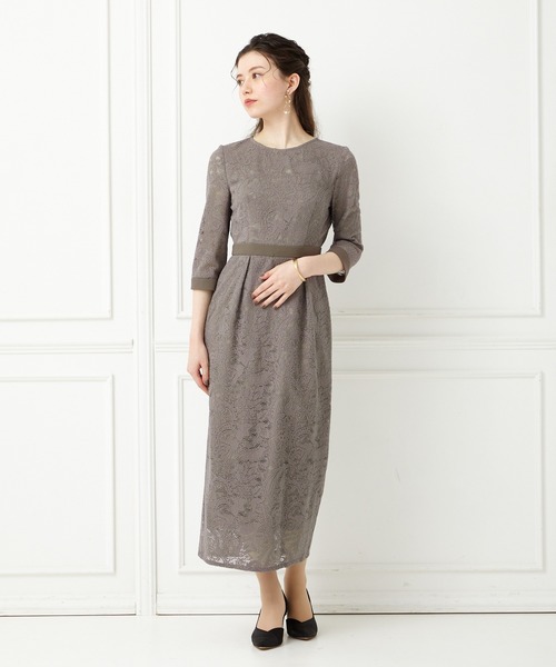 「AIMER」 7分袖ワンピース MEDIUM ブルー レディース_画像4