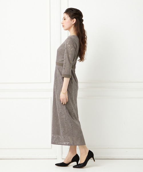 「AIMER」 7分袖ワンピース MEDIUM ブルー レディース_画像5