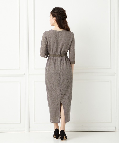 「AIMER」 7分袖ワンピース MEDIUM ブルー レディース_画像6