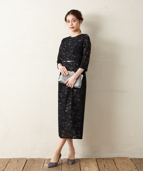 「AIMER」 7分袖ワンピース MEDIUM ブルー レディース_画像9