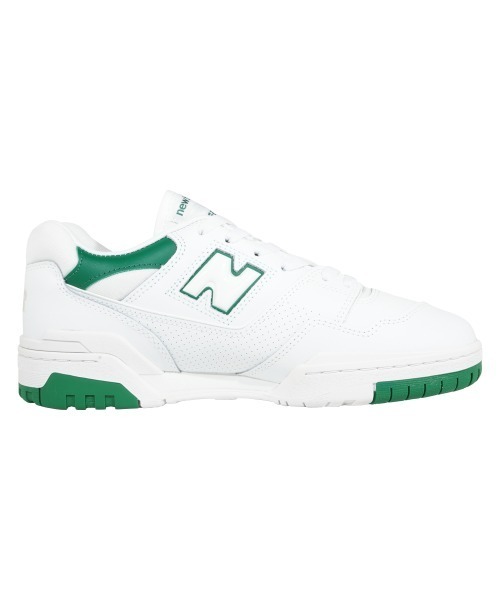 「New Balance」 ローカットスニーカー 25.0cm ホワイト×グリーン メンズ_画像4