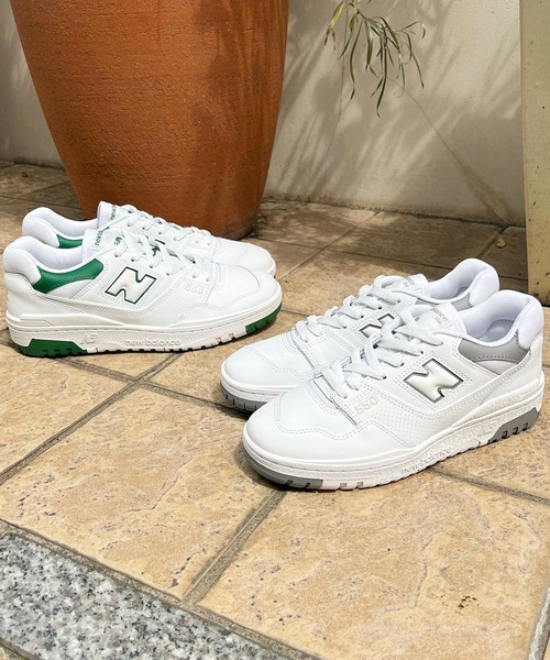 「New Balance」 ローカットスニーカー 25.0cm ホワイト×グリーン メンズ_画像7
