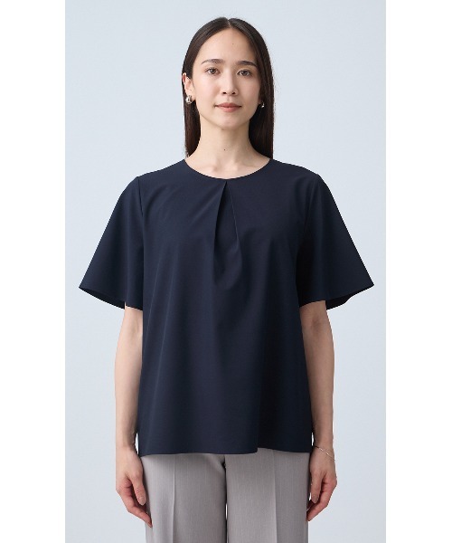 AOYAMA ブラウス シャツ 半袖 「みんなのブラウス」ゼロプレッシャー