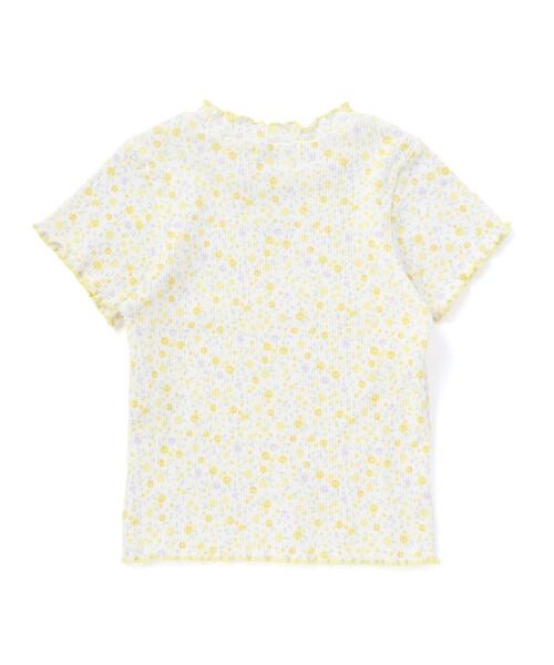 SLAP SLIP（スラップスリップ） tシャツ ボーダー＆花柄テレコ半袖T