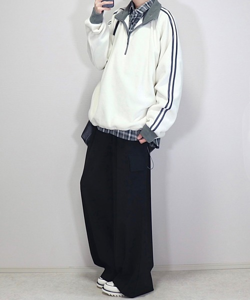 「Loose/ルース」 スウェットカットソー X-SMALL オフホワイト メンズ_画像9