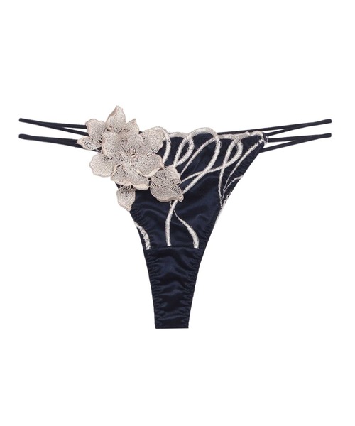 ★Ravijour★レースブラショーツ★Tバックパンツ下着★オレンジ★金糸リボン RAVIJOUR（ラヴィジュール） ショーツ カドリー エンブレース Tバック