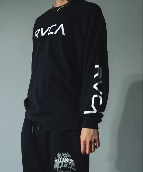 「RVCA」 長袖Tシャツ LARGE ブルー系その他 メンズ_画像4