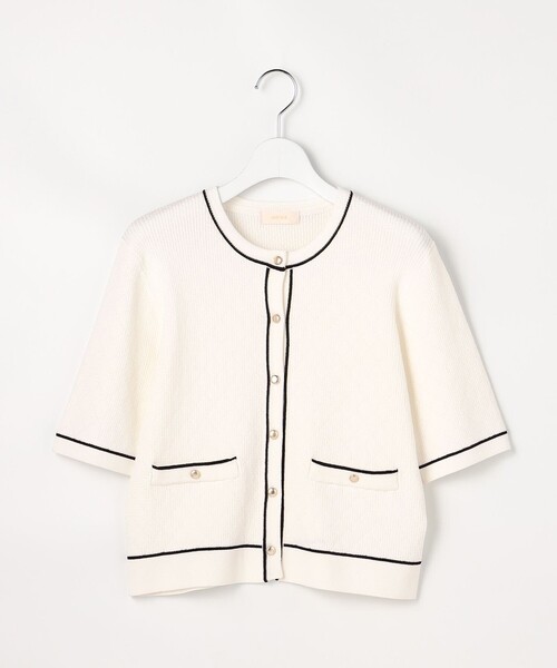 新品未使用 ANAYI 24SS プレイドパターンバイカラーカーディガン 38 ANY SIS（エニィスィス） uvカット カーディガン バイカラーニット