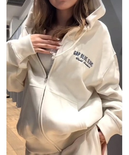 GAP（ギャップ） ジップアップパーカー L ホワイト系その他 メンズ
