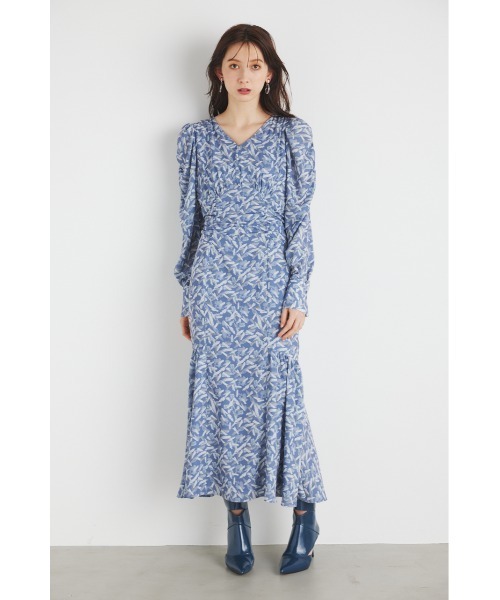 「rienda」 長袖ワンピース SMALL ブルー レディース_画像10