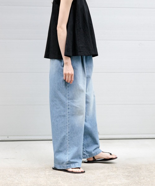 「かぐれ」 デニムパンツ FREE ブルー レディース_画像7
