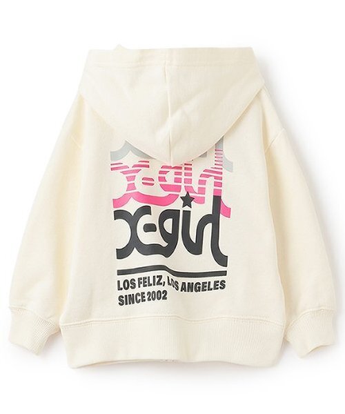 「X-girl Stages」 「KIDS」ジップアップパーカー 140cm ラベンダー キッズ_画像3